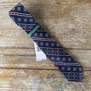 Tommy Hilfiger Vintage Corbata Delgada Copos de Nieve Navidad Nuevo Con Etiquetas - Imagen 1 de 7