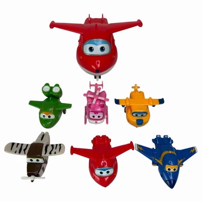 Super Wings Auldey 2014 Transforming Toy Plane Lote de 7 tamaños mixtos 2" y 5" (1) Foto 1 de 4