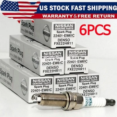 OEM 6x Dual-Iridium Spark Plugs Set For Nissan Infiniti EX35 Murano 22401-EW61C - Image 1 of 4