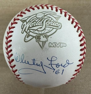 Whitey Ford Signed World Series MVP Baseball Steiner Certified - Picture 1 of 4