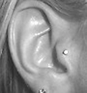 16g 5/16 Zoll 2 mm WINZIGER CZ EDELSTEIN TRAGUS Knorpel Ohr Piercing Ohrstecker ~ FARBE WÄHLEN - Bild 1 von 4