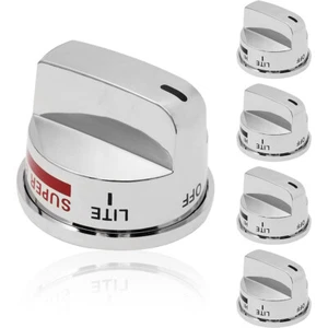 Metal Stove Knob for LG Gas Range - 5 PCS - EBZ37189611(4),EBZ37189609(1) - Picture 1 of 11