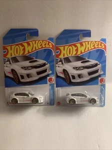 2023 Hot Wheels Subaru WRX STI White HW J Imports 2/10 JDM 21/250 White lot of 2 - Picture 1 of 1