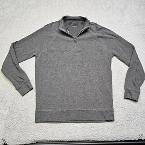 Structure Pullover Men's Medium Long Sleeve Gray 1/4 Zip Collared - Picture 1 of 13