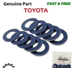 Genuine OEM Toyota 10 Replacement Oil Drain Plug Gaskets 90430-12031 Gasket NEW - Bild 1 von 9