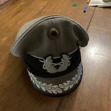 West German Army Officers Visor Cap W Oak Leaves & Name Bundeswehr Hat