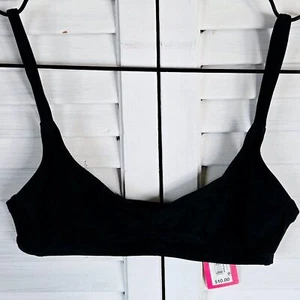 NWT TARGET XHILARATION BRALETTE STYLE ITTY BITTY RICH BLACK BIKINI TOP XS (00) - Bild 1 von 5