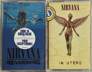 Nirvana Nevermind + In Utero Cassette Tape Lot 1st Press Collectible Brand New - Picture 1 of 3