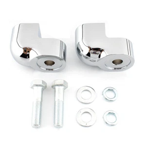 For Honda VTX1300C 2004-2009 Motorcycle Handlebar Risers Bar Clamp Kit Chrome - Picture 1 of 10