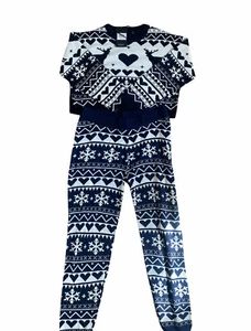 Womens Brave Soul Navy Christmas Loungewear Festive Xmas - Picture 1 of 5