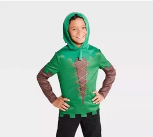 FOREST HUNTER Costume Robin Hood Halloween Costume Kids Size Large 10/12 - Picture 1 of 3