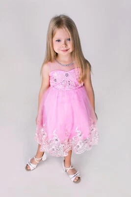 Flower Girls Princess Party Wedding Bridesmaid Birthday Formal Kids Dress - Image 1 of 4