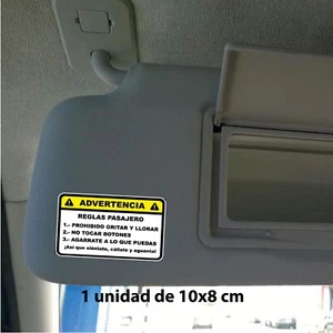 FRS800 - Pegatina vinilo impresión reglas del pasajero (Diseño registrado) - Imagen 1 de 3