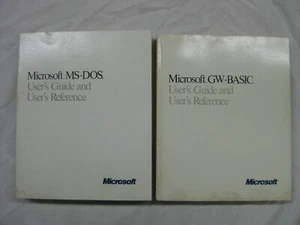 MICROSOFT MS-DOS & GW-BASIC Guía del usuario y referencia (lote de 2 libros) - Imagen 1 de 13