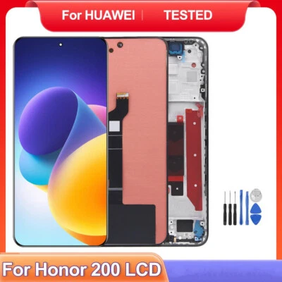 OLED Digitizer LCD Display Touch Screen Frame For HUAWEI Honor 200 Repair Parts - Bild 1 von 4