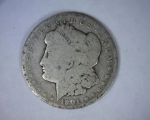 key date 1901 Morgan silver Dollar Coin - Picture 1 of 2