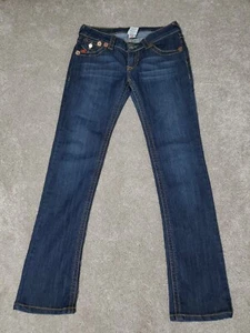 True Religion Jean Womens Size 26 Joey Super T Blue Designer Denim 26x31 - Picture 1 of 10