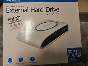 SimpleTech 250GB Hi-Speed External Hard Drive NEW - Picture 1 of 2