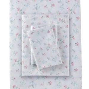 Rachel Ashwell Simply Shabby Chic Queen Candy Floral Sheet Set Polyester Pink
