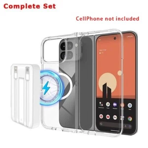 Choice magnetic TPU case cordless charger power bank fit Google Pixel 9 Pro Fold - Picture 1 of 18