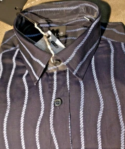 NWT Lab By Pal Zileri Men's 16(41) L (Usa) Long Sleeve Button Down Shirt Wavy Ro - Picture 1 of 13