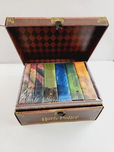 Harry Potter Hard Cover Boxed Set Books 1-7 w/Trunk Box Shrink Wrapped - Picture 1 of 16