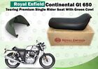 Royal Enfield Gt 650 "Black Touring Premium Rider Seat With Green Cowl"