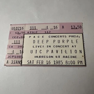 Biglietto concerto Deep Purple Stub 16/02/85 UIC Pavilion Chicago Perfect Strangers - Foto 1 di 3
