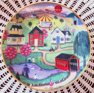 Franklin Mint SPRING FAIR Plate The American Folk Art Collection Steven Klein - Picture 1 of 4