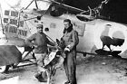 WW1 - Le Lieutenant Kaiterlin devant son biplan avant son départ en mission