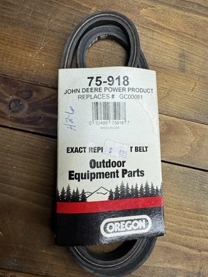 Correa de reemplazo Oregon 75-918 para John Deere GC00081 3/8 pulgadas x 38-3/4 pulgadas M8 M15 Foto 1 de 3