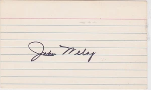 SIGNED 3x5 INDEX CARD OF JOHN WELAJ (DECEASED 2003)! GREAT AUTOGRAPH! - Picture 1 of 1