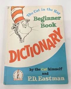 The Cat In The Hat Beginner Book Dictionary P D Eastman Dr Seuss Vintage 1965 - Imagen 1 de 7