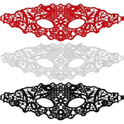 Women Halloween Lace Cut-Out Half-Face Mask for Masquerade Parties Role-Playing - Image 1 of 4