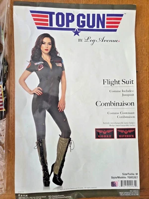 Leg Avenue Mujer TOP GUN Piloto Traje de Vuelo Disfraz Halloween - Verde MEDIANO Foto 1 de 4
