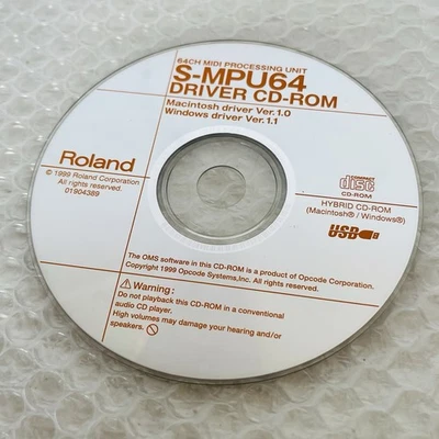 ROLAND S-MPU64 Driver CD-ROM For MAC & WIN - Image 1 of 2