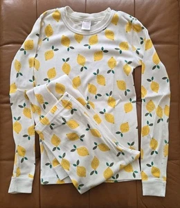 HANNA ANDERSSON ORGANIC COTTON PAJAMAS LONG SLEEVE SIZE 14 (160) - LEMONS GIRL - Picture 1 of 5