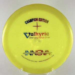 RARE Yellow CE VALKYRIE Champion Edition Innova Disc Golf - Rainbow Stamp 169g - Picture 1 of 4