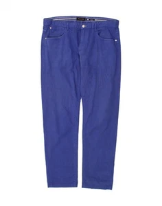 MASSIMO DUTTI Mens Straight Casual Trousers EU 44 Large W34 L31 Blue BX01 - Picture 1 of 3