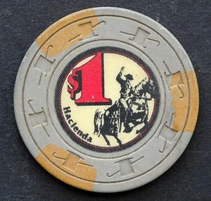 HACIENDA RESORT HOTEL & CASINO Vintage LAS VEGAS Gambling CLAY POKER CHIP Token - Picture 1 of 2