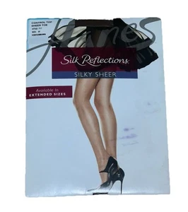 Hanes Women's Silk Reflections Silky Sheer Control Top Sheer Toe Size - EF (717) - Picture 1 of 2