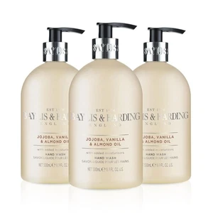 Dispensador de lavado de jabón de manos Baylis & Harding, aceite de jojoba, vainilla y almendras, paquete de 3 - Imagen 1 de 1