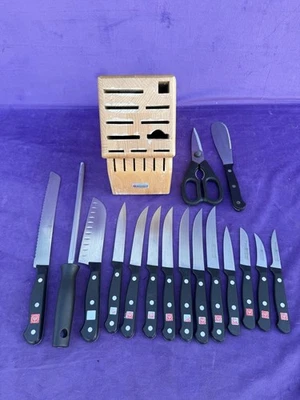 Wusthof  17 Piece Gourmet Knife Set With Wooden Block - Image 1 of 4