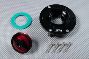 Red Quick Keyless 1/4 Turn Fuel Tank Gas Cap MOTO GUZZI V11 LEMANS 2001-2004 - Picture 1 of 5