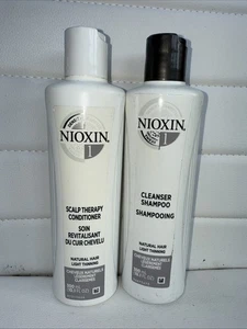 Nioxin 1 Shampoo & Conditioner Cleanser Scalp Therapy Light Thinning 10.1oz NEW - Picture 1 of 2