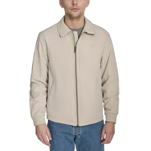 Dockers Men's Bomber Jacket Rib Knit Cuffs Laydown Collar - Picture 1 of 14