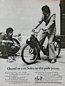 PUBLICITÉ PRESSE 1975 QUAND ON A UN SOLEX 3800 ON N'EN PARLE JAMAIS - VÉLOSOLEX - Picture 1 of 1
