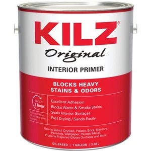 Kilz Original Oil-Based Interior Primer Sealer Stainblocker, White, 1 Gal. KILZ - Picture 1 of 1