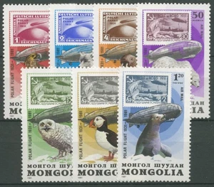 Mongolei 1981 Polarfahrt Luftschiff Graf Zeppelin Tiere 1413/19 postfrisch - Picture 1 of 1