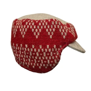 Scandinavian Score Knit Design Norway Hat Red Winter Hat Snowboard Ski Hat - Picture 1 of 15